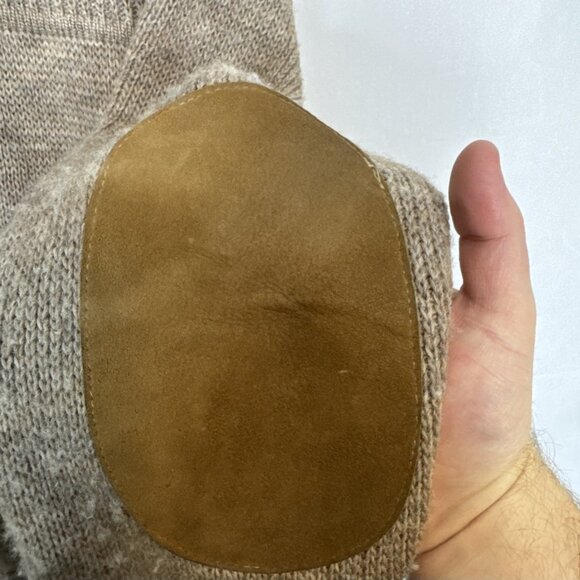 Vintage Tundra Wool Zip-Up Cardigan Jacket Men’s LT Canada Suede Elbow Patches - Picture 4 of 8